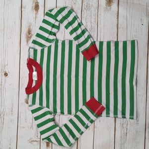Hanna Andersson Green/White/Red Pajama Top US8